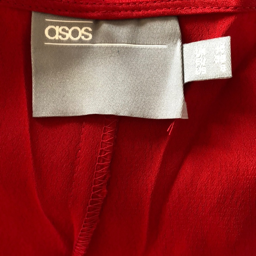 ASOS Button front crepe ruffle tea dress US 6 - Picture 4 of 4